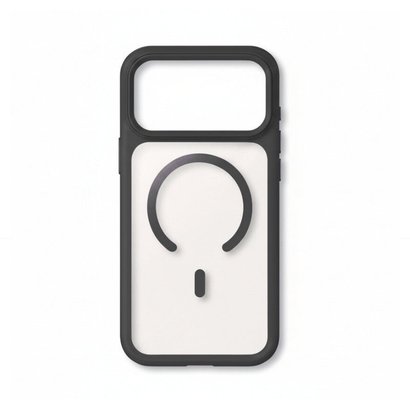 Case - Luxury Orange Matte Transparent For Magsafe Phone Case Metal Buttons