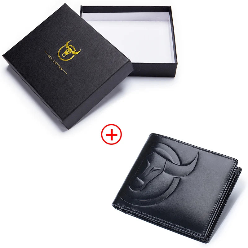 Wallet - BullCaptain Men Wallet High Quality RFID Wallet Coin Purse Compact