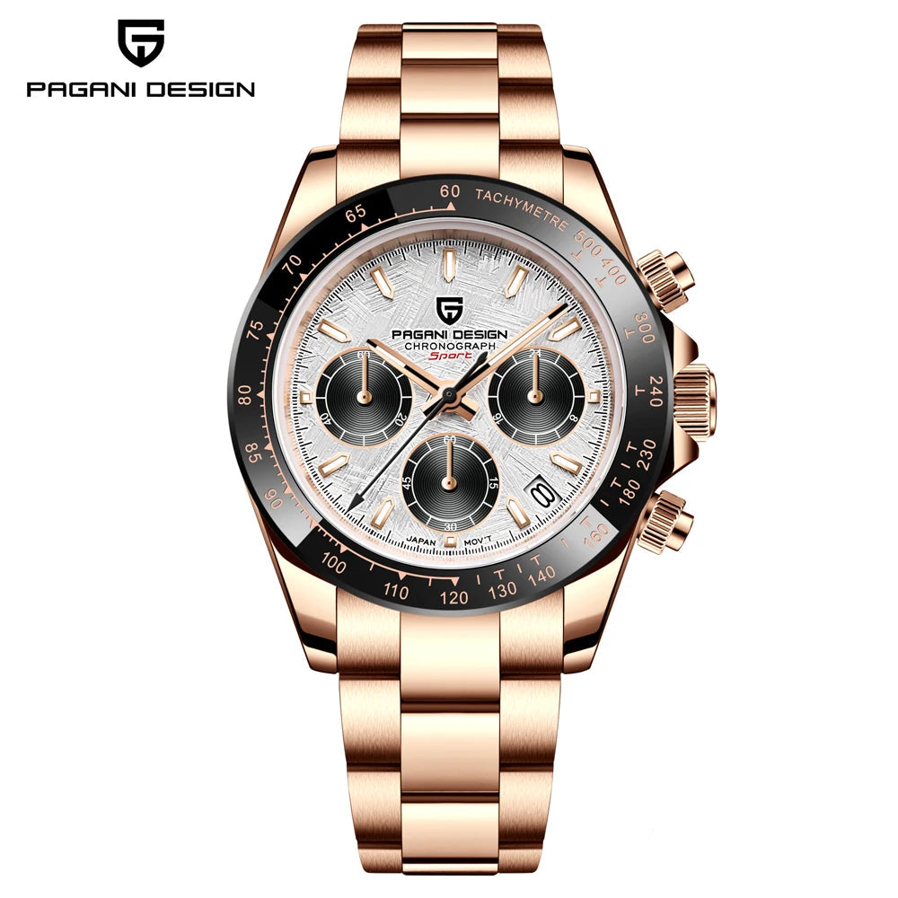 Watch - PAGANI Design Top Brand Men's Sports Quartz Watches Sapphire Stainless Steel Waterproof Chronograph Luxury