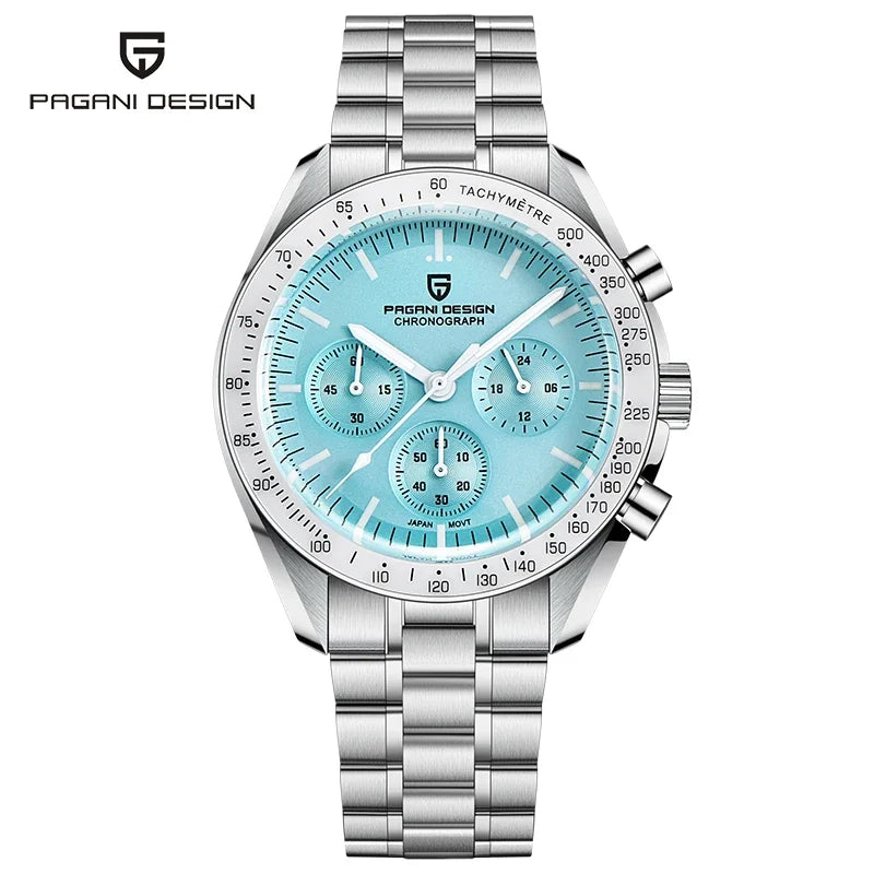 Watch - PAGANI DESIGN Men's Watches Luxury Quartz Watch VK63 Chronograph AR Sapphire Mirror Ceramic Bezel Luminous