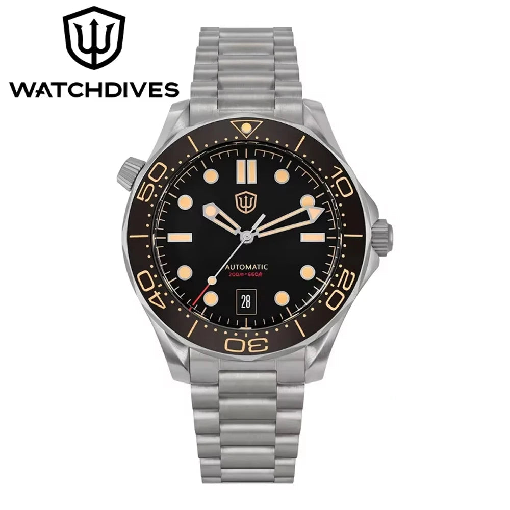 Watch - Watchdives WD007 V4 42mm Watch PT5000 Automatic Movement Titanium NTTD Wristwatch Domed Sapphire Crystal C3
