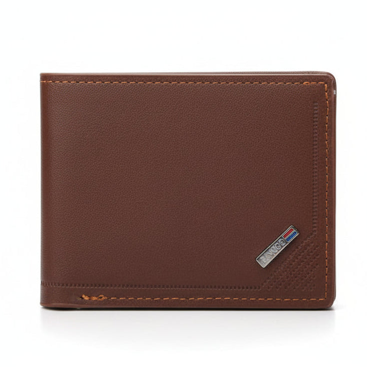 Wallet - Mens Wallet Horizontal Short Bifold Large Capacity Card Holder Slim Minimalist