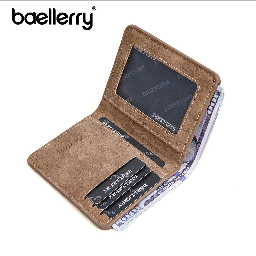 Wallet - Baellerry Wallet for Men PU Leather Front Pocket Minimalist Money Clip Travel Essentials