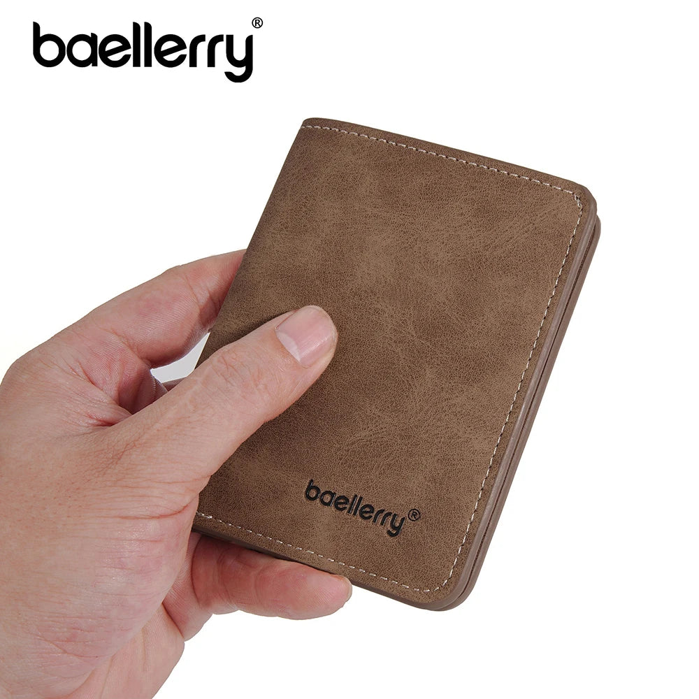 Wallet - Baellerry Wallet for Men PU Leather Front Pocket Minimalist Money Clip Travel Essentials