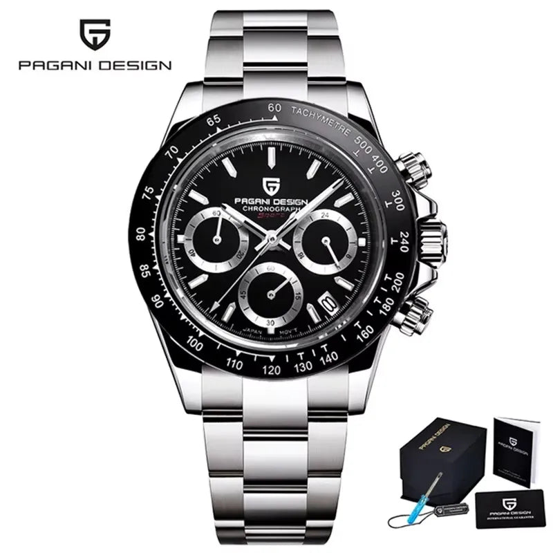 Watch - PAGANI Design Top Brand Men's Sports Quartz Watches Sapphire Stainless Steel Waterproof Chronograph Luxury