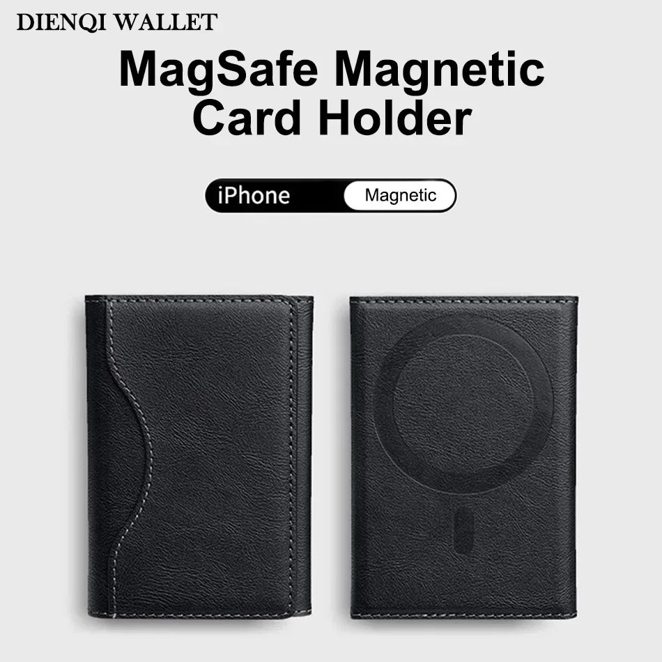 Wallet - Trifold Magnetic Phone Wallet PU Leather Wallet for IPhone