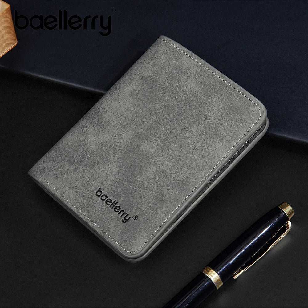 Wallet - Baellerry Wallet for Men PU Leather Front Pocket Minimalist Money Clip Travel Essentials