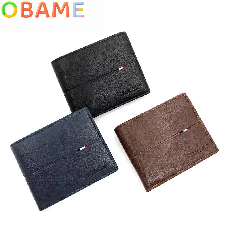 Wallet - Male Purse Simple Coin Pocket High Quality PU Leather Men's Wallet