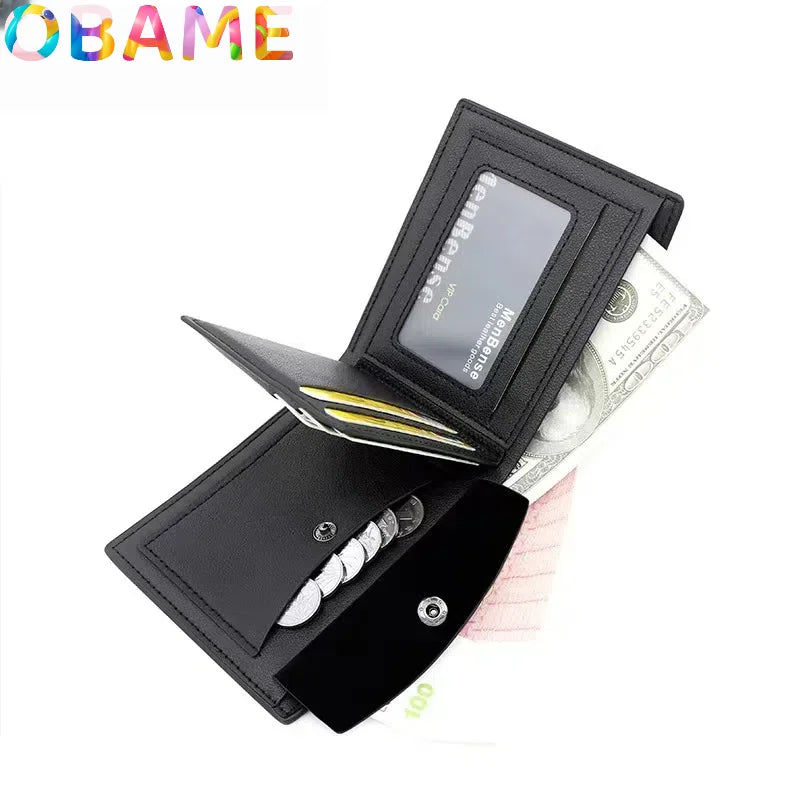 Wallet - Male Purse Simple Coin Pocket High Quality PU Leather Men's Wallet