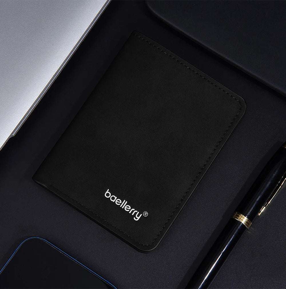 Wallet - Baellerry Wallet for Men PU Leather Front Pocket Minimalist Money Clip Travel Essentials