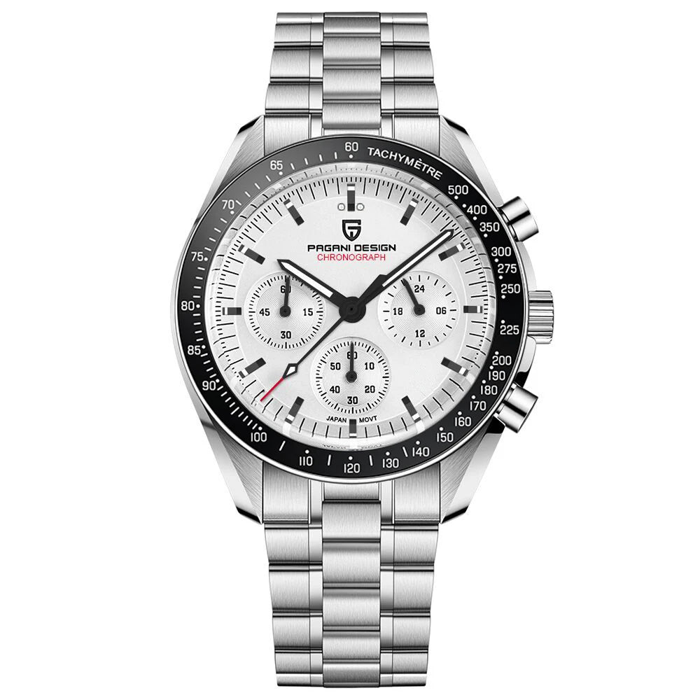 Watch - PAGANI DESIGN Men's Watches Luxury Quartz Watch VK63 Chronograph AR Sapphire Mirror Ceramic Bezel Luminous