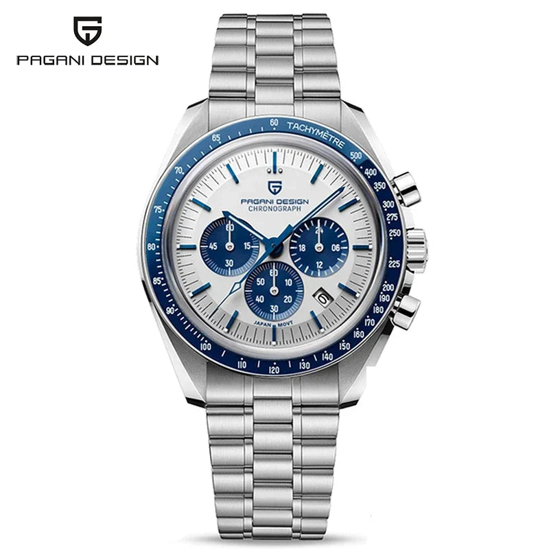 Watch - PAGANI DESIGN Men's Watches Luxury Quartz Watch VK63 Chronograph AR Sapphire Mirror Ceramic Bezel Luminous