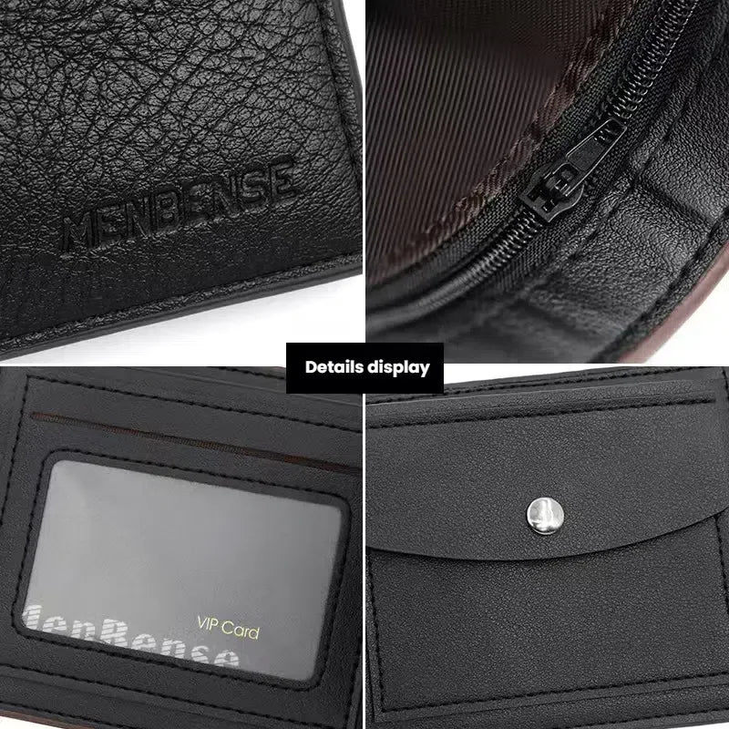 Wallet - Male Purse Simple Coin Pocket High Quality PU Leather Men's Wallet